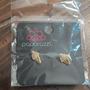 Paparazzi Gold Cone Earrings
